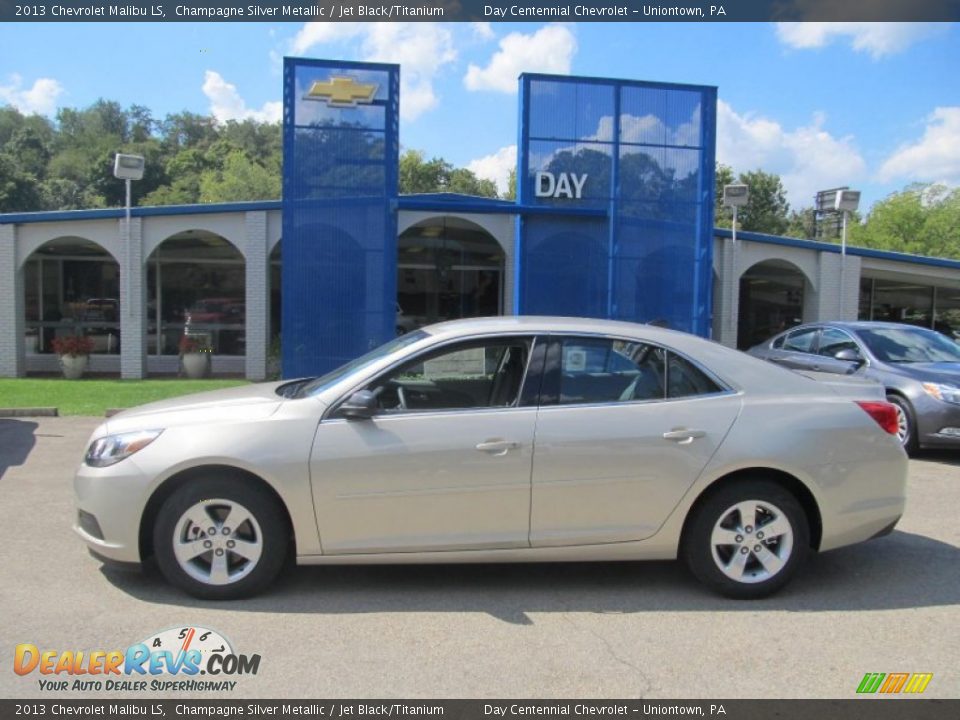 2013 Chevrolet Malibu LS Champagne Silver Metallic / Jet Black/Titanium Photo #2