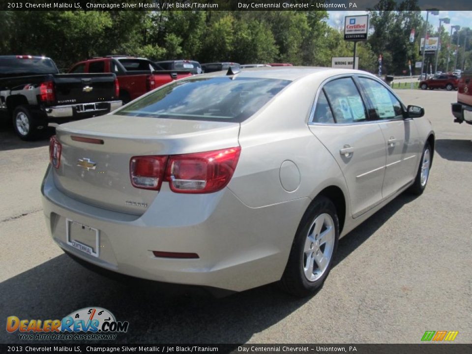 2013 Chevrolet Malibu LS Champagne Silver Metallic / Jet Black/Titanium Photo #5
