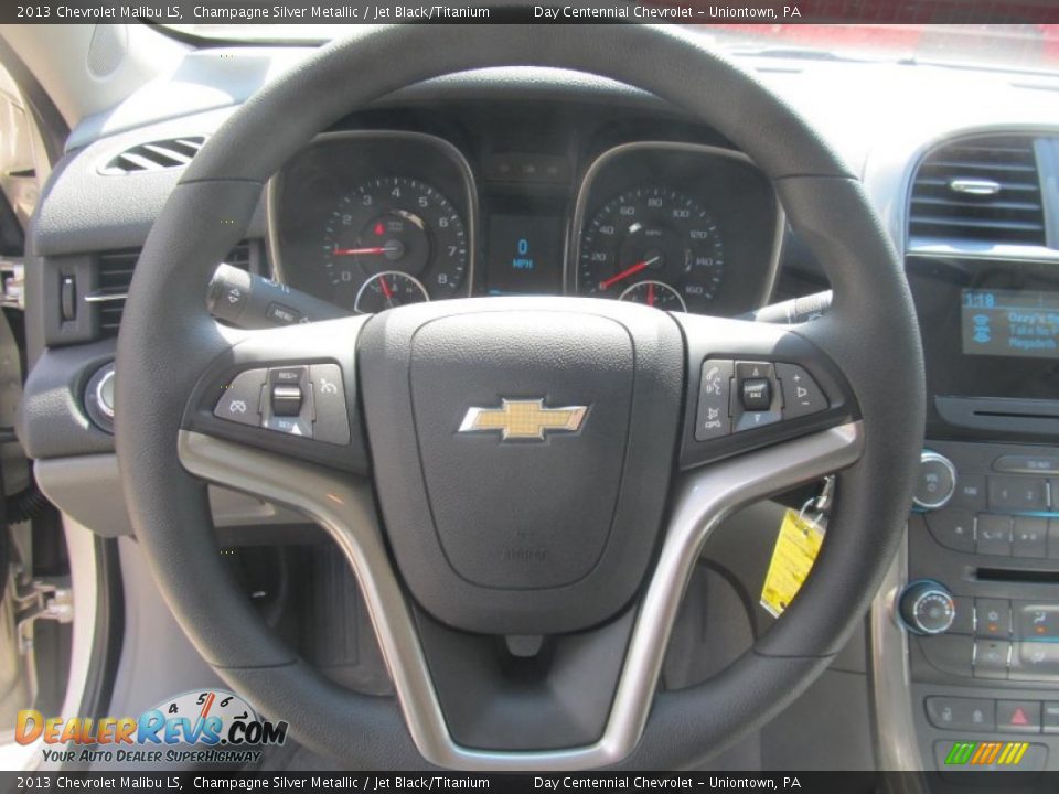 2013 Chevrolet Malibu LS Champagne Silver Metallic / Jet Black/Titanium Photo #13