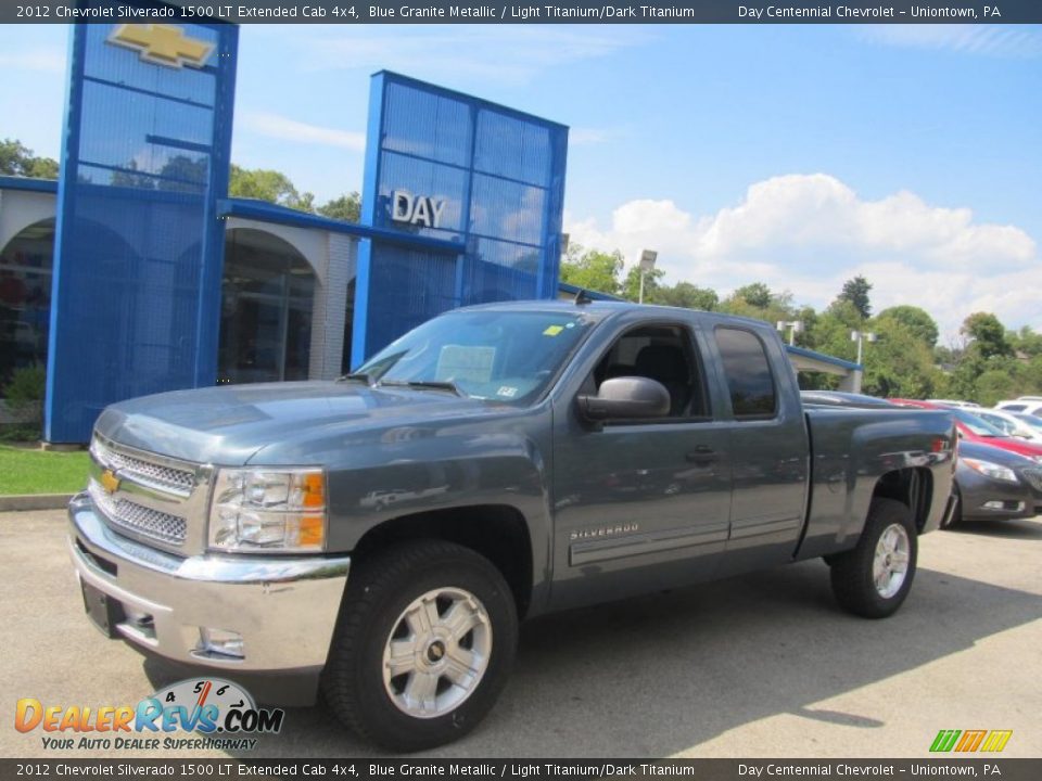 2012 Chevrolet Silverado 1500 LT Extended Cab 4x4 Blue Granite Metallic / Light Titanium/Dark Titanium Photo #1
