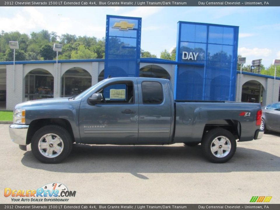 2012 Chevrolet Silverado 1500 LT Extended Cab 4x4 Blue Granite Metallic / Light Titanium/Dark Titanium Photo #2