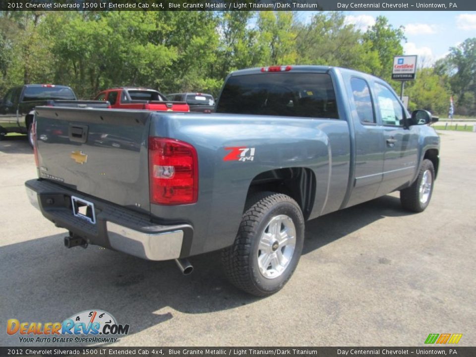 2012 Chevrolet Silverado 1500 LT Extended Cab 4x4 Blue Granite Metallic / Light Titanium/Dark Titanium Photo #7