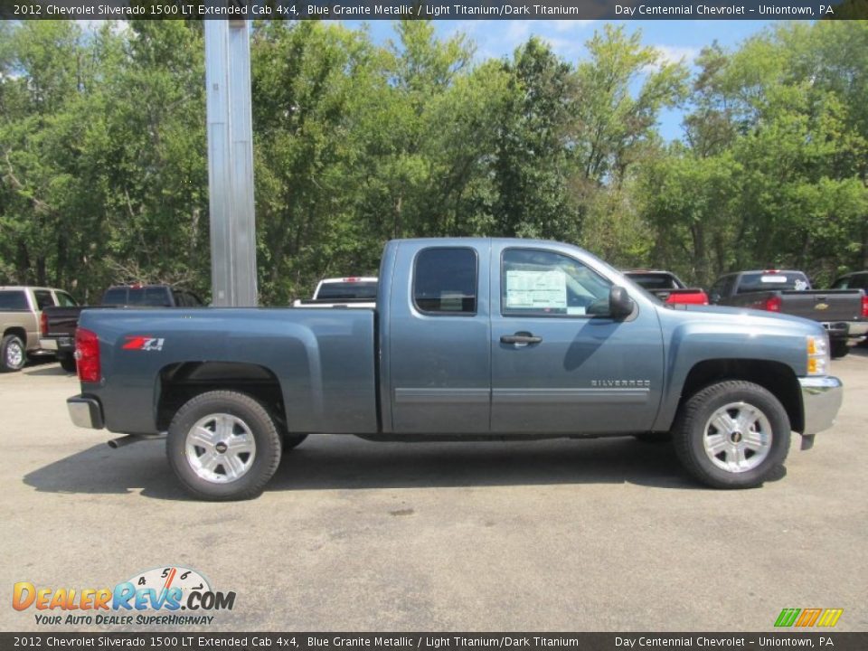 2012 Chevrolet Silverado 1500 LT Extended Cab 4x4 Blue Granite Metallic / Light Titanium/Dark Titanium Photo #8