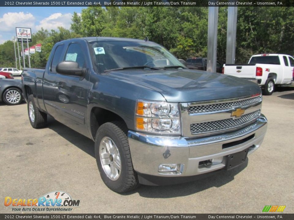 2012 Chevrolet Silverado 1500 LT Extended Cab 4x4 Blue Granite Metallic / Light Titanium/Dark Titanium Photo #9