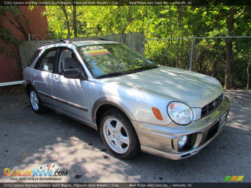 2002 Subaru Impreza Outback Sport Wagon Platinum Silver Metallic / Gray Photo #1