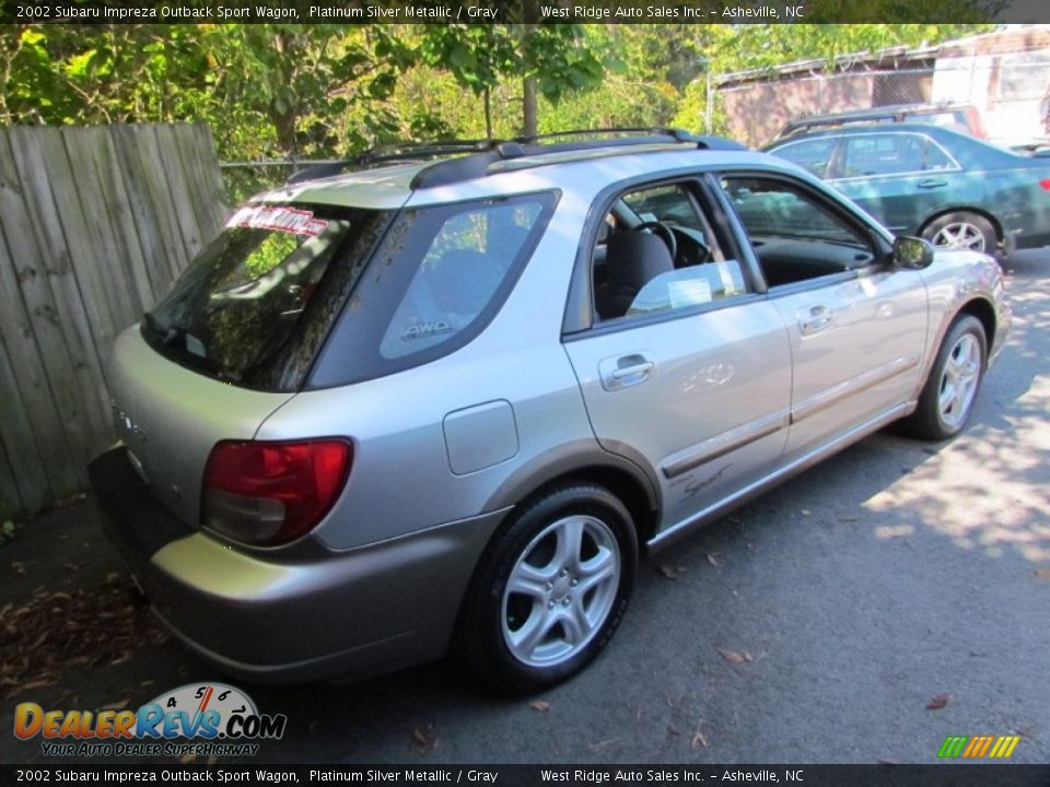 2002 Subaru Impreza Outback Sport Wagon Platinum Silver Metallic / Gray Photo #4