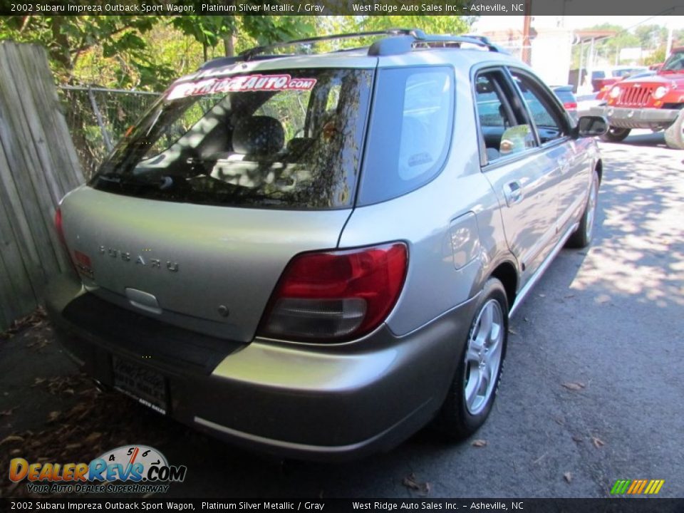 2002 Subaru Impreza Outback Sport Wagon Platinum Silver Metallic / Gray Photo #5