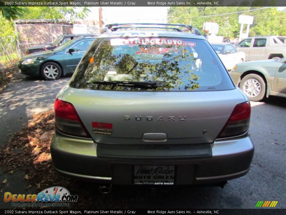 2002 Subaru Impreza Outback Sport Wagon Platinum Silver Metallic / Gray Photo #6