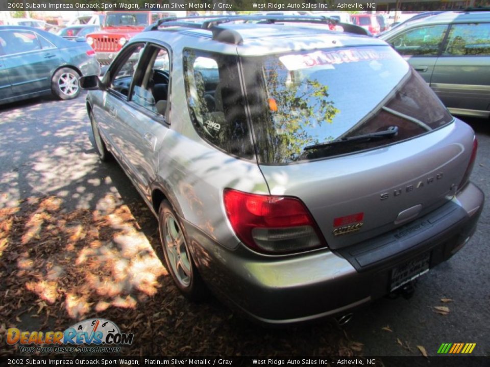 2002 Subaru Impreza Outback Sport Wagon Platinum Silver Metallic / Gray Photo #7