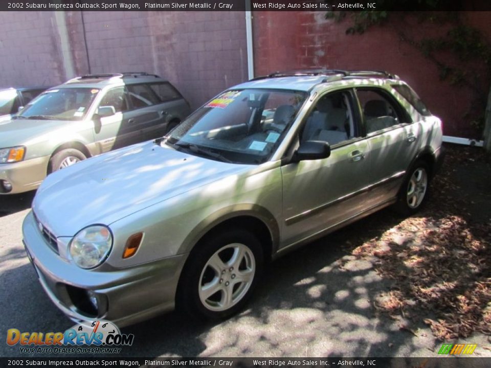 2002 Subaru Impreza Outback Sport Wagon Platinum Silver Metallic / Gray Photo #9