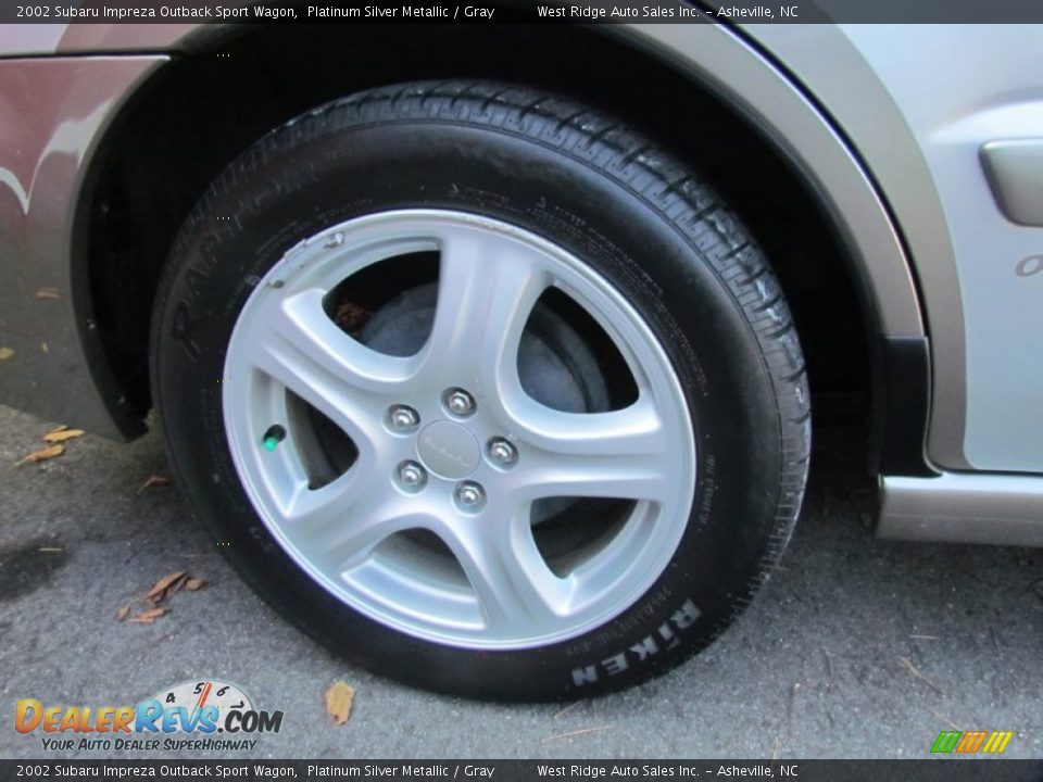 2002 Subaru Impreza Outback Sport Wagon Platinum Silver Metallic / Gray Photo #14