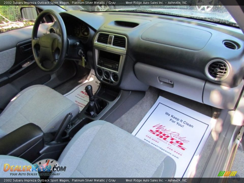 2002 Subaru Impreza Outback Sport Wagon Platinum Silver Metallic / Gray Photo #16