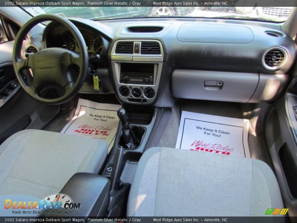 2002 Subaru Impreza Outback Sport Wagon Platinum Silver Metallic / Gray Photo #19