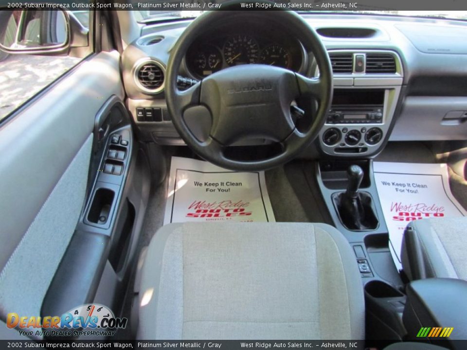 2002 Subaru Impreza Outback Sport Wagon Platinum Silver Metallic / Gray Photo #22