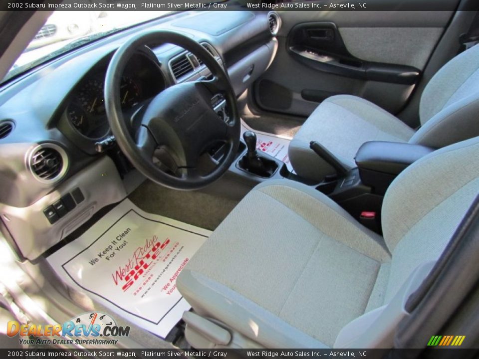 2002 Subaru Impreza Outback Sport Wagon Platinum Silver Metallic / Gray Photo #26