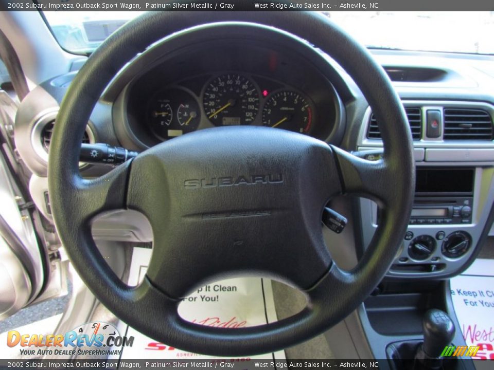 2002 Subaru Impreza Outback Sport Wagon Platinum Silver Metallic / Gray Photo #27