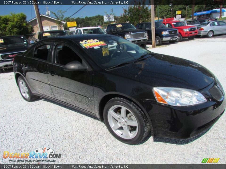 2007 Pontiac G6 V6 Sedan Black / Ebony Photo #1