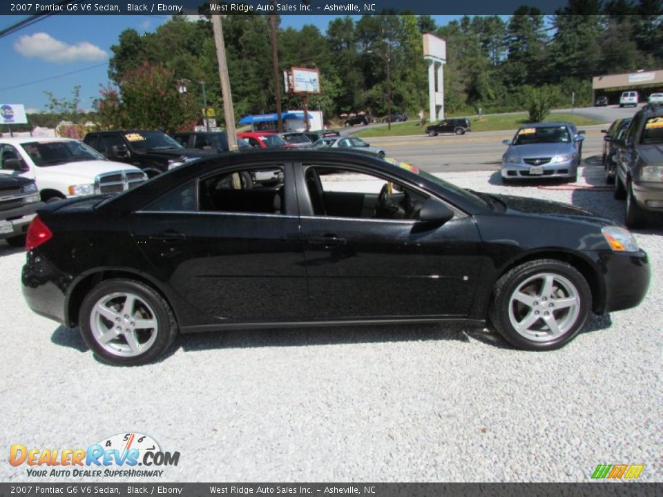 2007 Pontiac G6 V6 Sedan Black / Ebony Photo #3