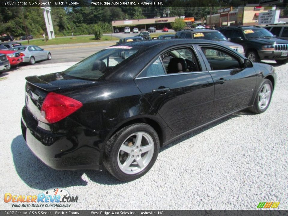 2007 Pontiac G6 V6 Sedan Black / Ebony Photo #4