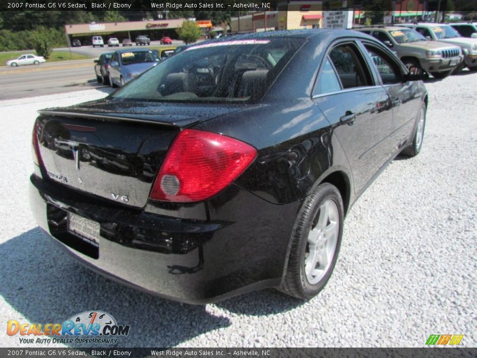 2007 Pontiac G6 V6 Sedan Black / Ebony Photo #5