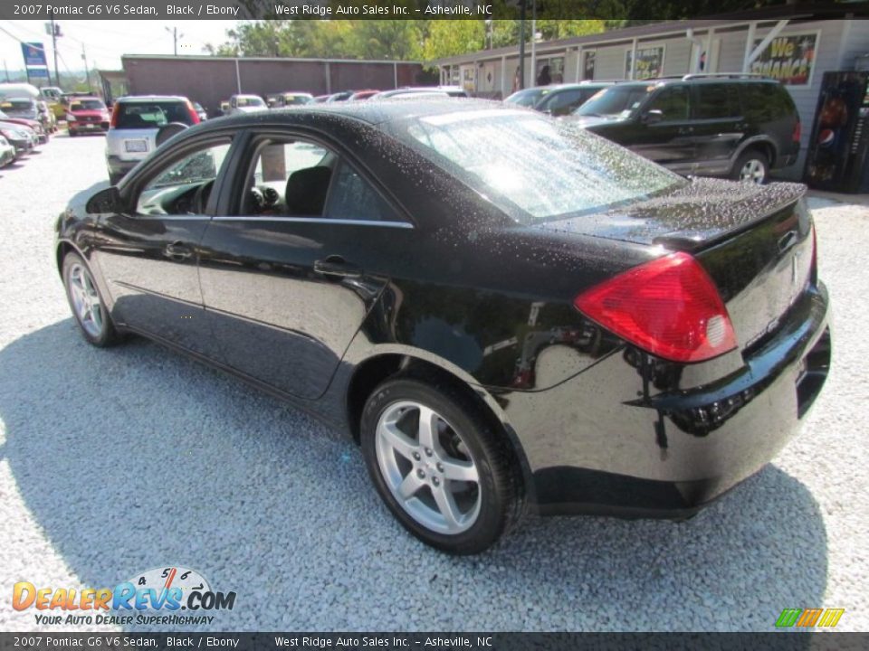 2007 Pontiac G6 V6 Sedan Black / Ebony Photo #7