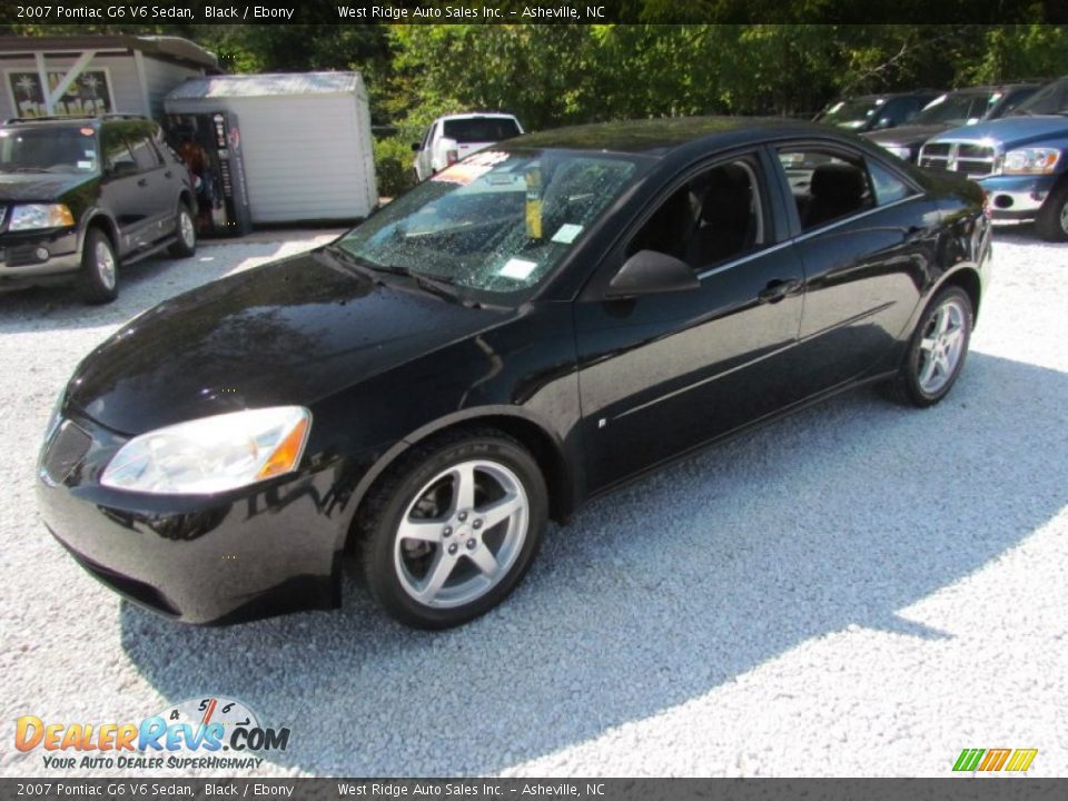 2007 Pontiac G6 V6 Sedan Black / Ebony Photo #10