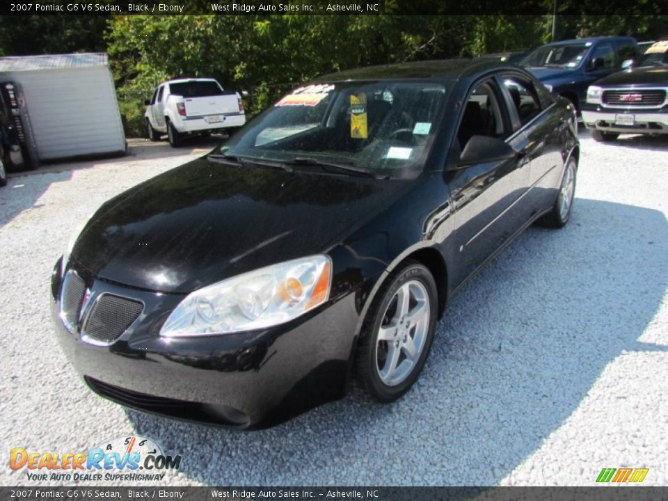 2007 Pontiac G6 V6 Sedan Black / Ebony Photo #11