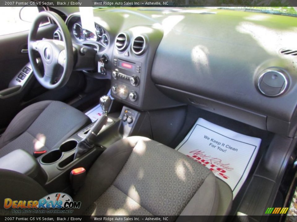 2007 Pontiac G6 V6 Sedan Black / Ebony Photo #14