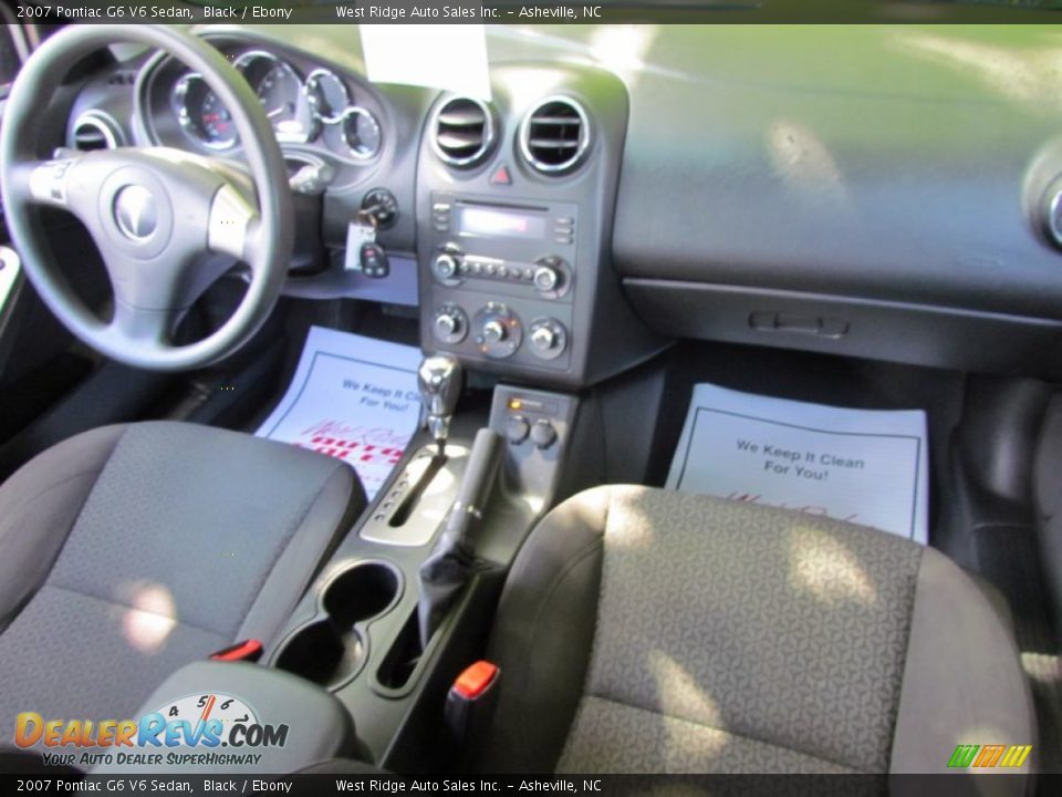 2007 Pontiac G6 V6 Sedan Black / Ebony Photo #16