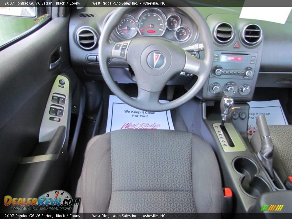 2007 Pontiac G6 V6 Sedan Black / Ebony Photo #19