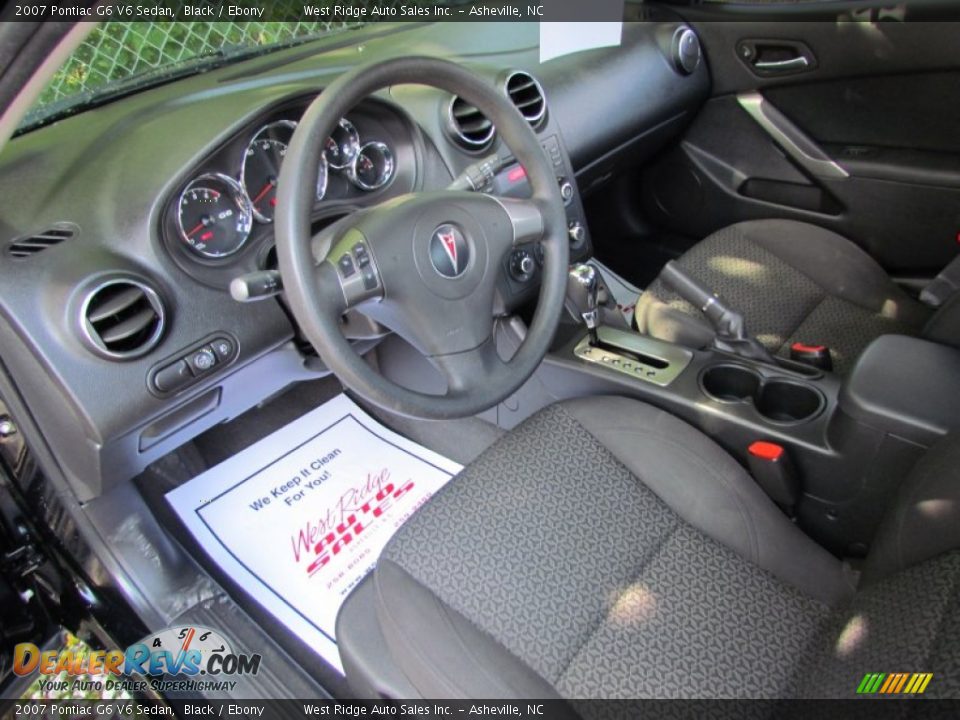 2007 Pontiac G6 V6 Sedan Black / Ebony Photo #23