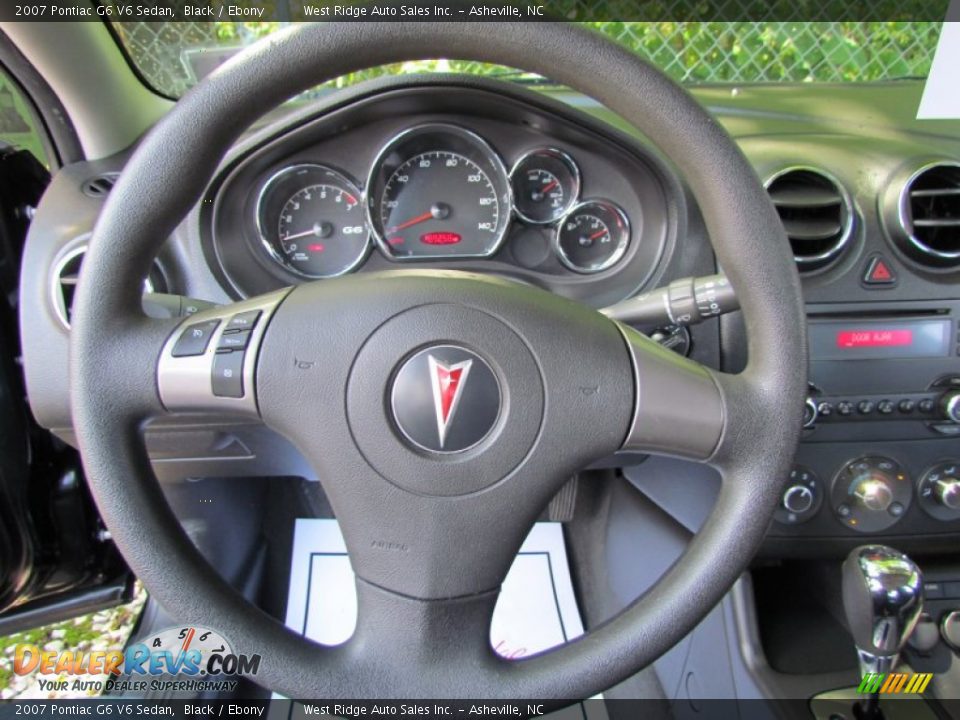 2007 Pontiac G6 V6 Sedan Black / Ebony Photo #24