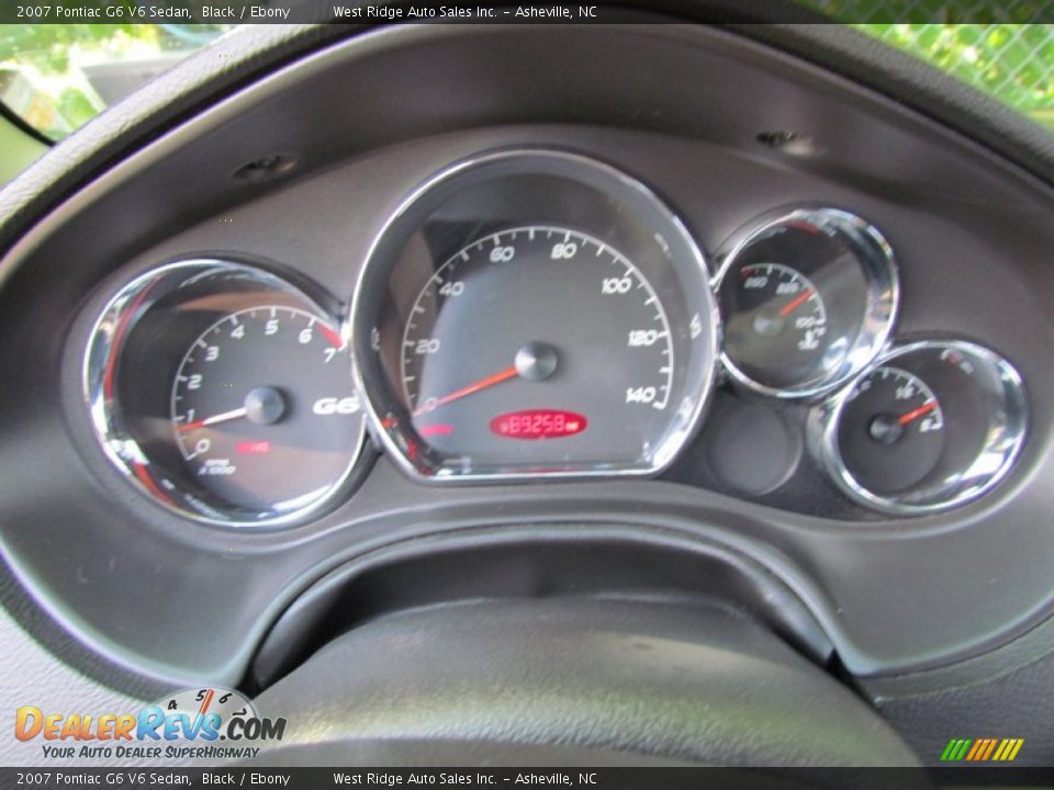 2007 Pontiac G6 V6 Sedan Black / Ebony Photo #25