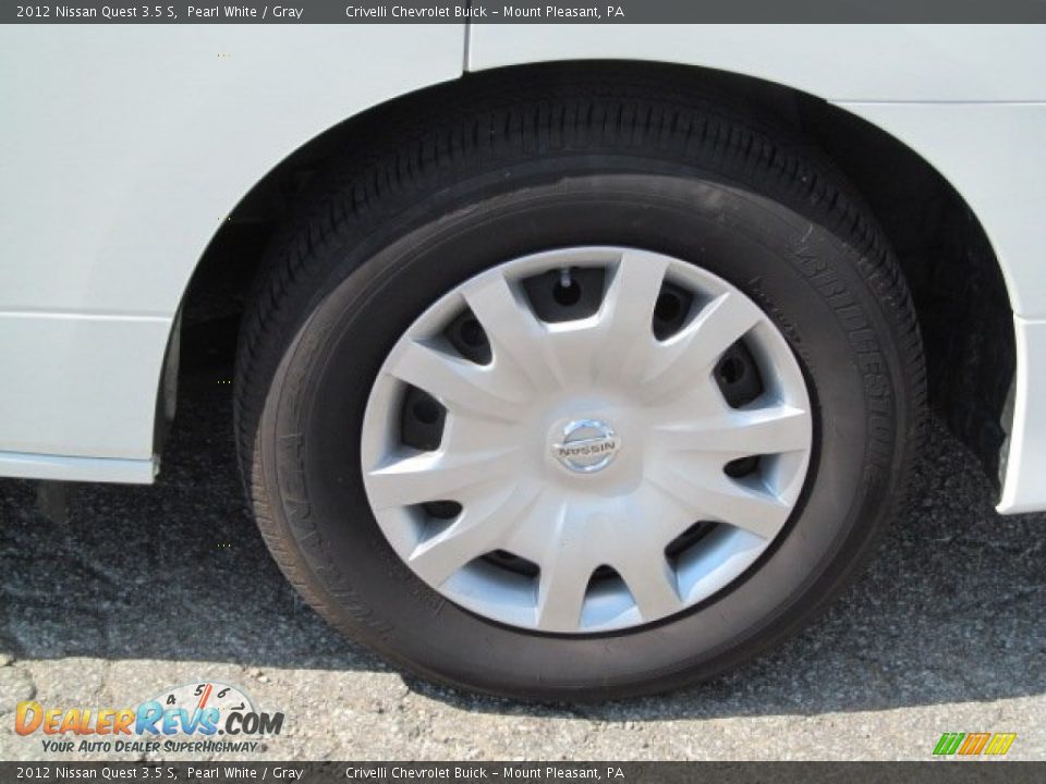2012 Nissan Quest 3.5 S Pearl White / Gray Photo #3
