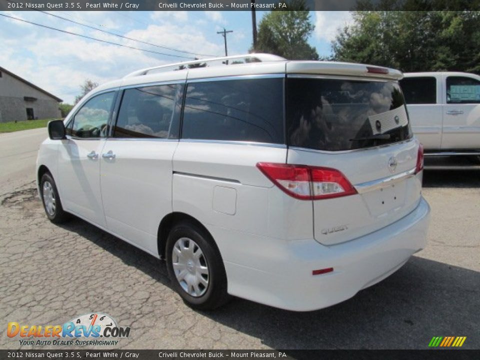 2012 Nissan Quest 3.5 S Pearl White / Gray Photo #4