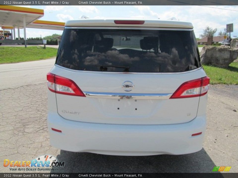 2012 Nissan Quest 3.5 S Pearl White / Gray Photo #5