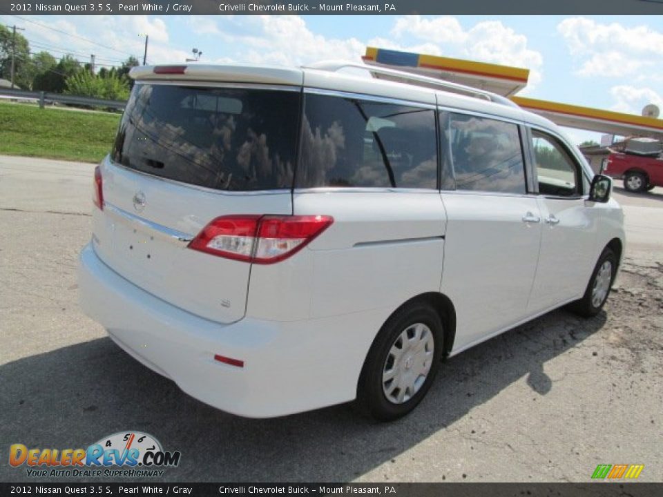 2012 Nissan Quest 3.5 S Pearl White / Gray Photo #6