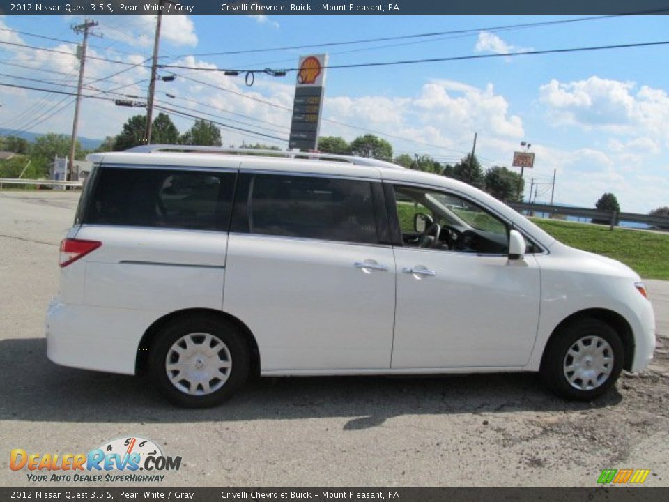 2012 Nissan Quest 3.5 S Pearl White / Gray Photo #7