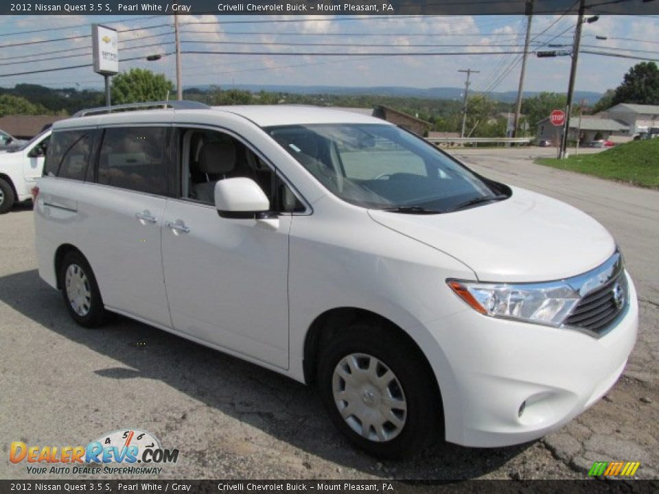 2012 Nissan Quest 3.5 S Pearl White / Gray Photo #8