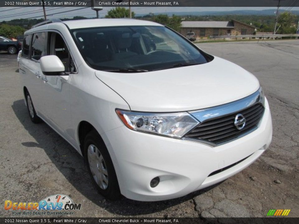2012 Nissan Quest 3.5 S Pearl White / Gray Photo #9