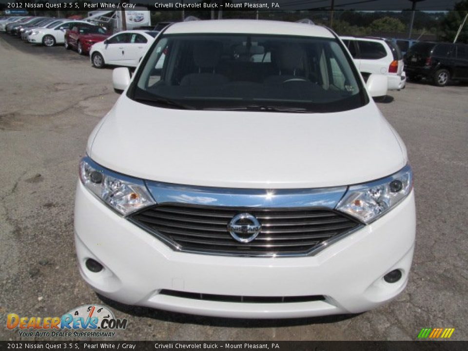 2012 Nissan Quest 3.5 S Pearl White / Gray Photo #10