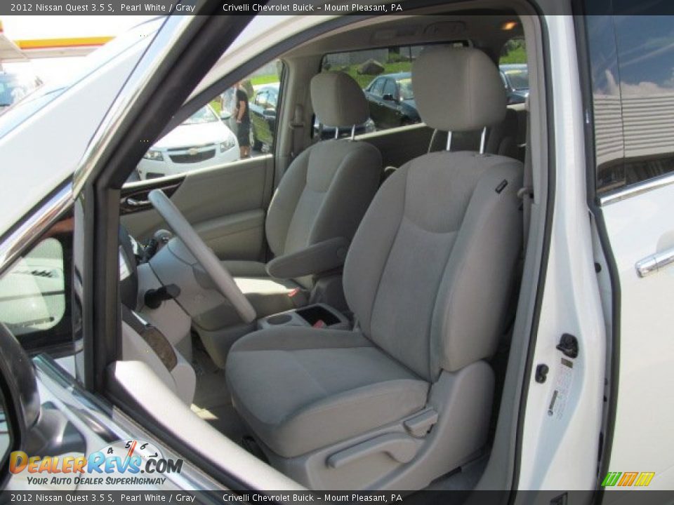 2012 Nissan Quest 3.5 S Pearl White / Gray Photo #12