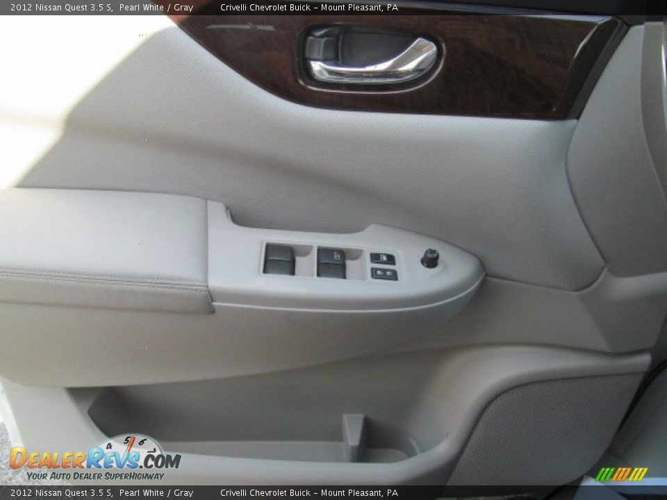 2012 Nissan Quest 3.5 S Pearl White / Gray Photo #14