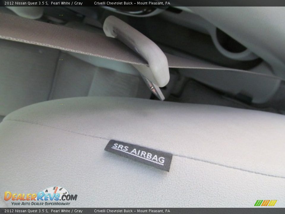 2012 Nissan Quest 3.5 S Pearl White / Gray Photo #15