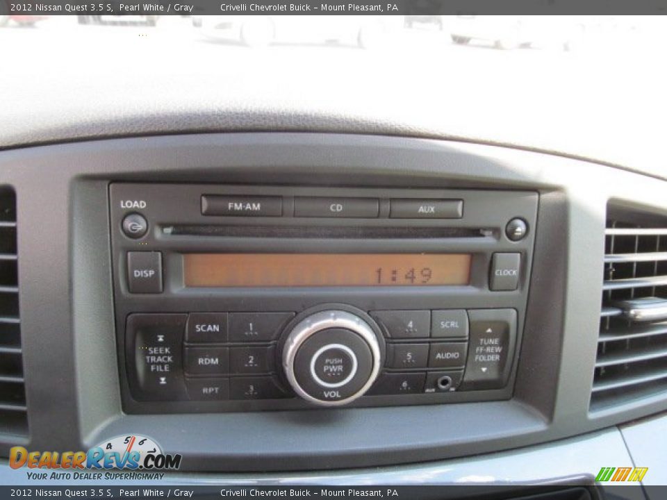 2012 Nissan Quest 3.5 S Pearl White / Gray Photo #19