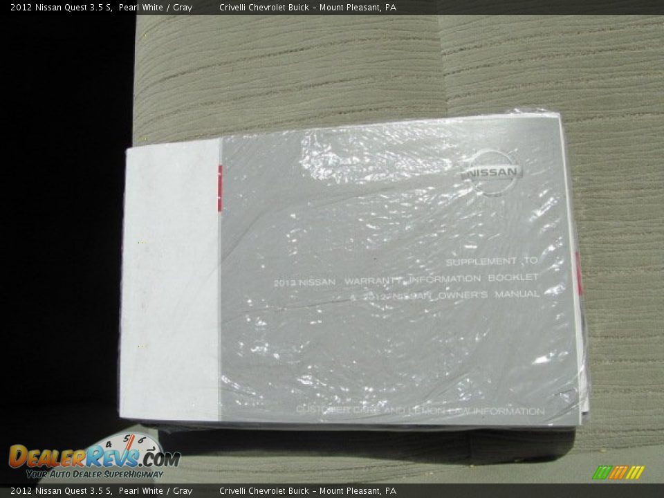 2012 Nissan Quest 3.5 S Pearl White / Gray Photo #30