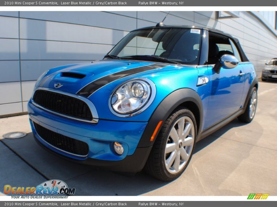 2010 Mini Cooper S Convertible Laser Blue Metallic / Grey/Carbon Black Photo #1