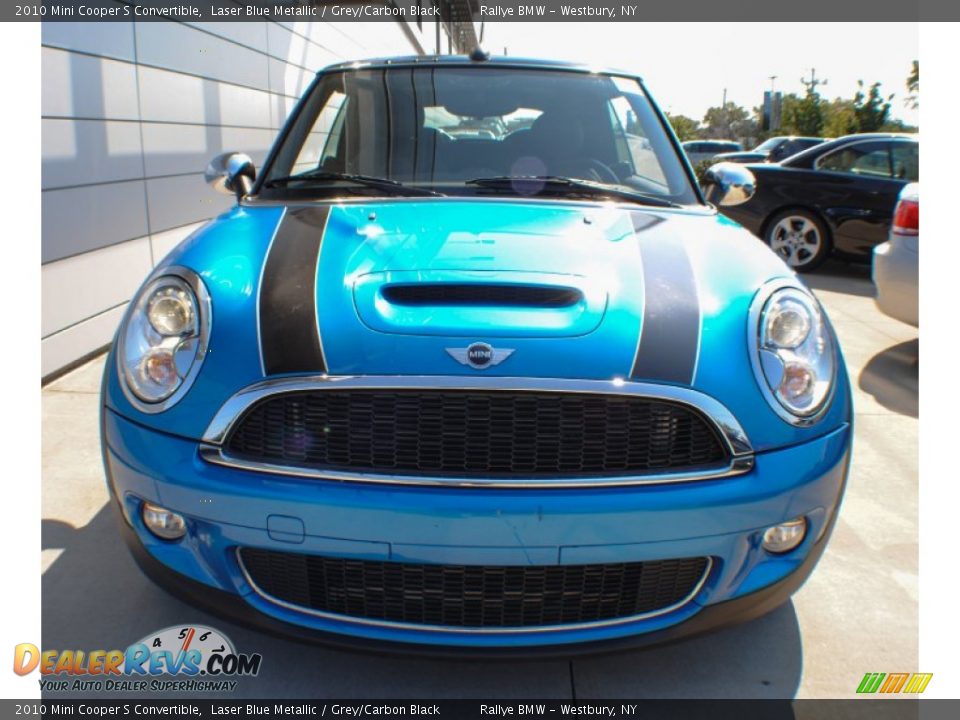 2010 Mini Cooper S Convertible Laser Blue Metallic / Grey/Carbon Black Photo #2