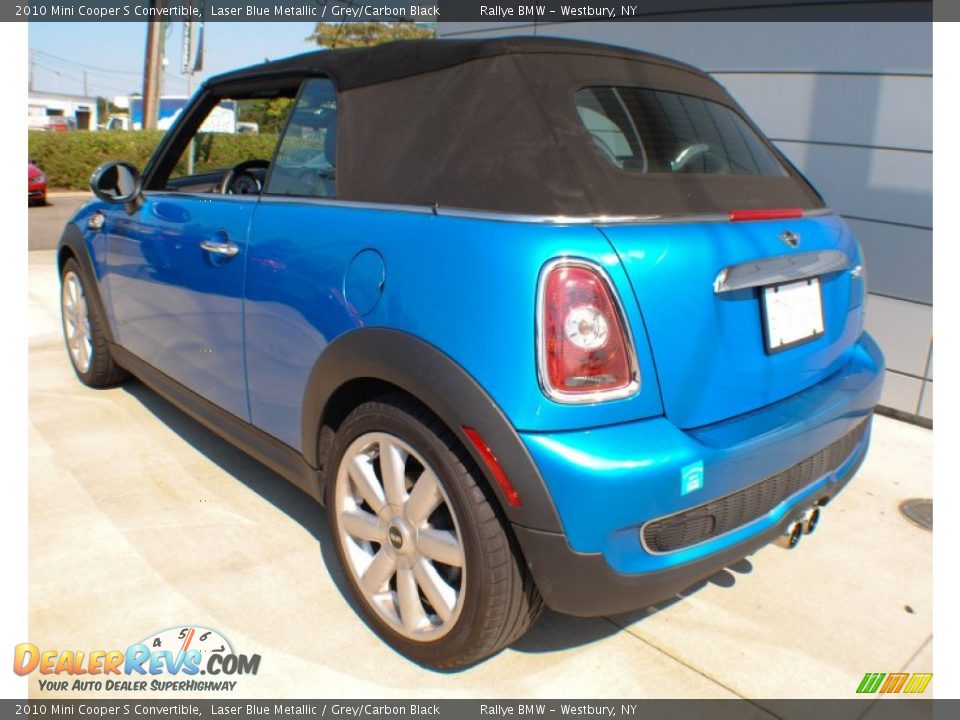 2010 Mini Cooper S Convertible Laser Blue Metallic / Grey/Carbon Black Photo #4