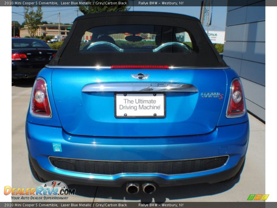 2010 Mini Cooper S Convertible Laser Blue Metallic / Grey/Carbon Black Photo #5